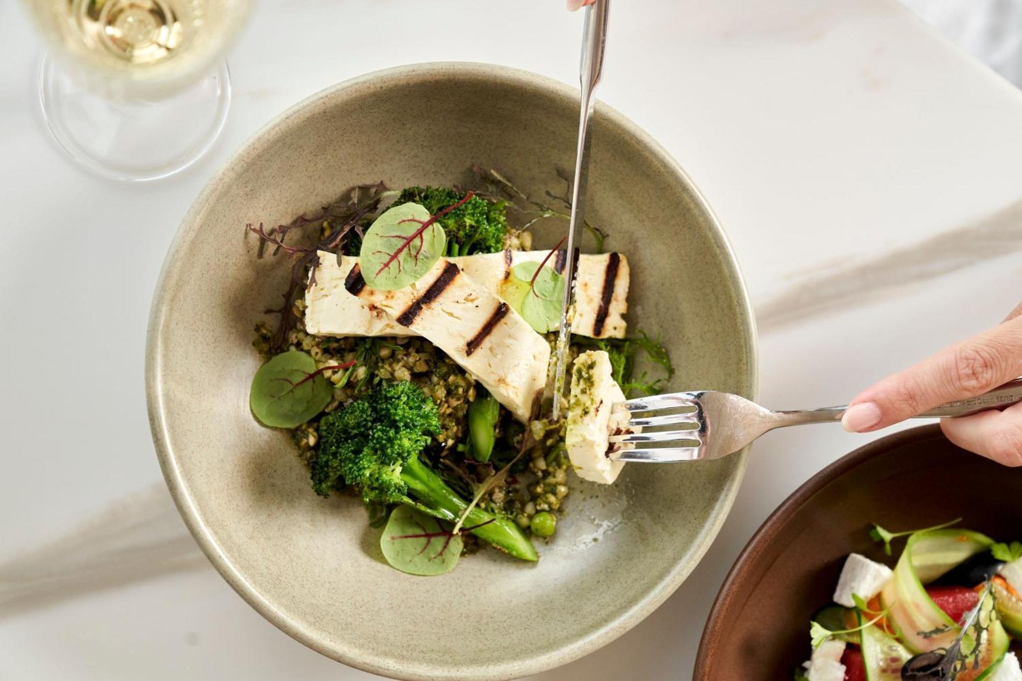 Melbourne Marriott Hotel Docklands Bagian luar foto A salad with quinoa